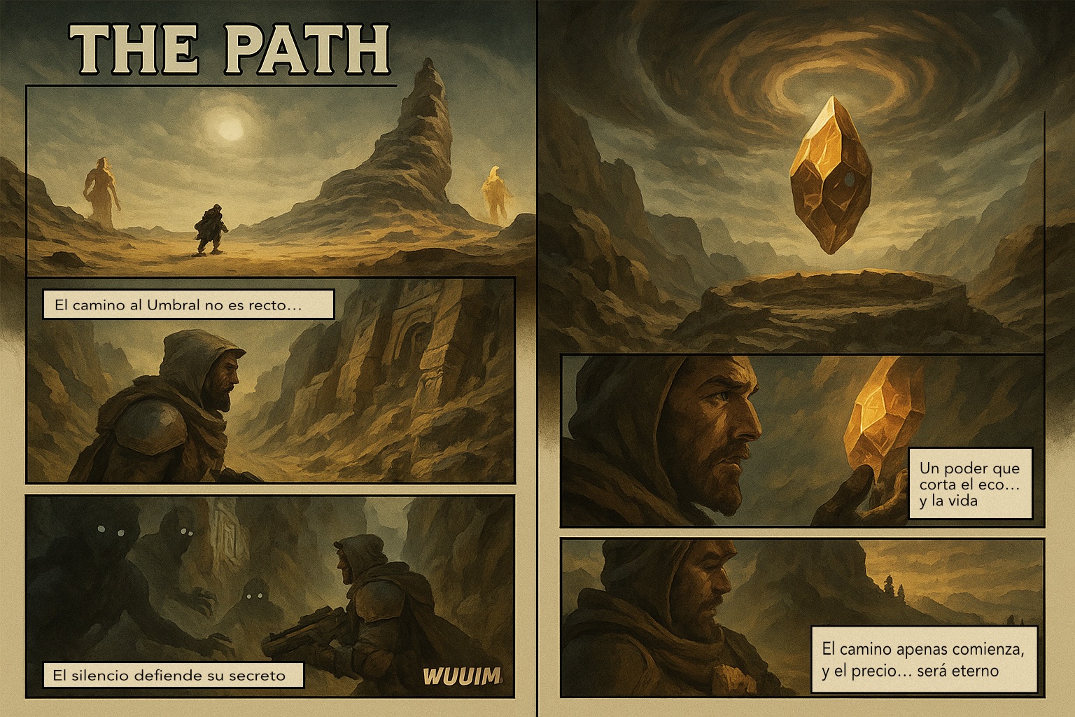 Viñeta de The Path - Un sendero que lleva a la única posibilidad de salvarse, a la única opción de salvar a todos.